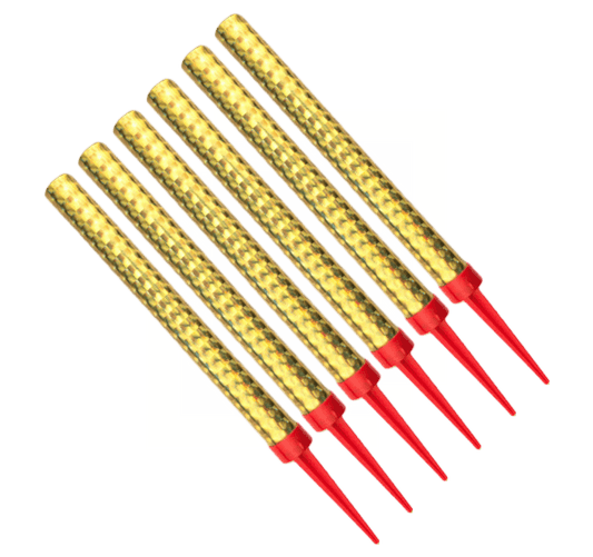Bag of 6 Gold Cake Sparklers: Illuminate Your Celebrations!  | dbakers Sweet Studio