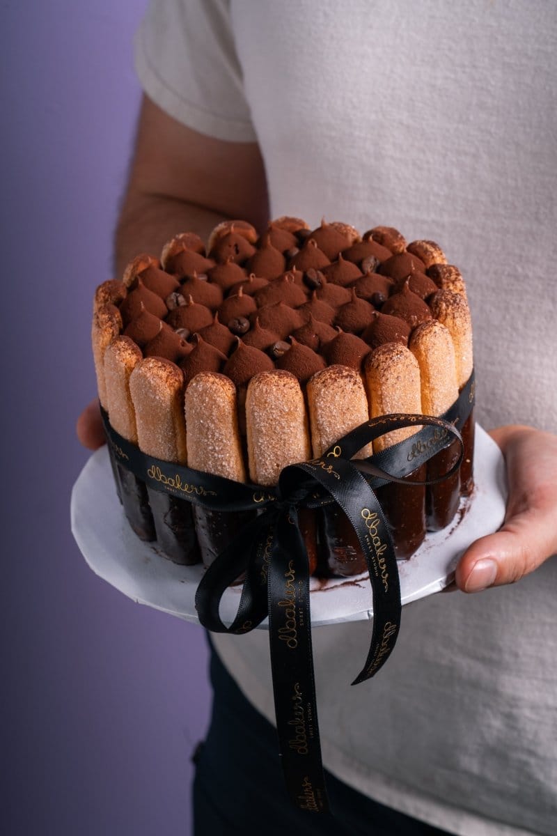 Tiramisu Charlotte Cake